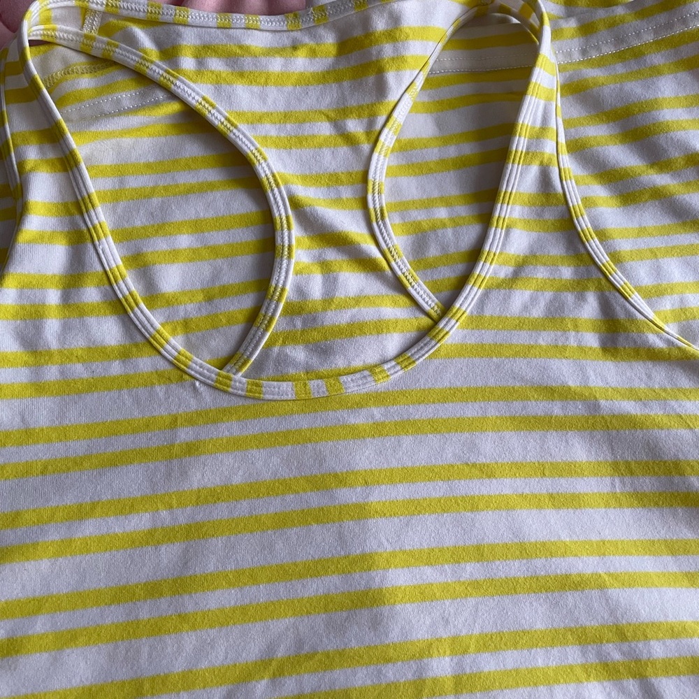 Lululemon tank top Yellow Striped